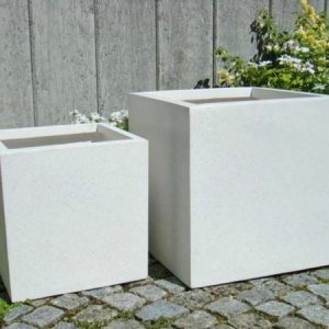 chậu xi măng chữ nhật (trắng)